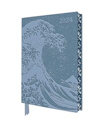 Katsushika Hokusai The Great Wave 2024 Artisan Art Vegan Leather Diary Page To View With Notes Flame Tree Studio Paperback