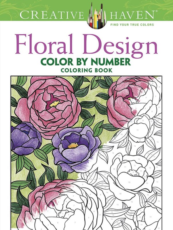 Creative Haven Floral Design Colour By Number Colouring Book, Paperback Book, By: Jessica Mazurkiewicz