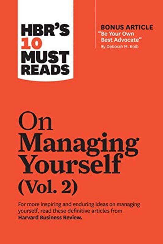 

Hbrs 10 Must Reads On Managing Yourself Vol. 2 By Harvard Business Rev...Paperback