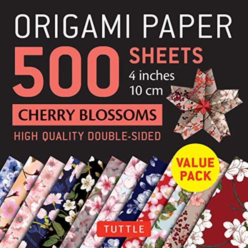 

Origami Paper 500 Sheets Cherry Blossoms By 4" - Paperback