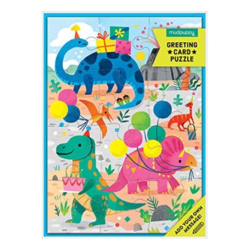 

Dino Party Greeting Card Puzzle , Paperback by Mudpuppy