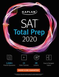 SAT Total Prep 2020: 5 Practice Tests + Proven Strategies + Online + Video, Paperback Book, By: Kaplan Test Prep