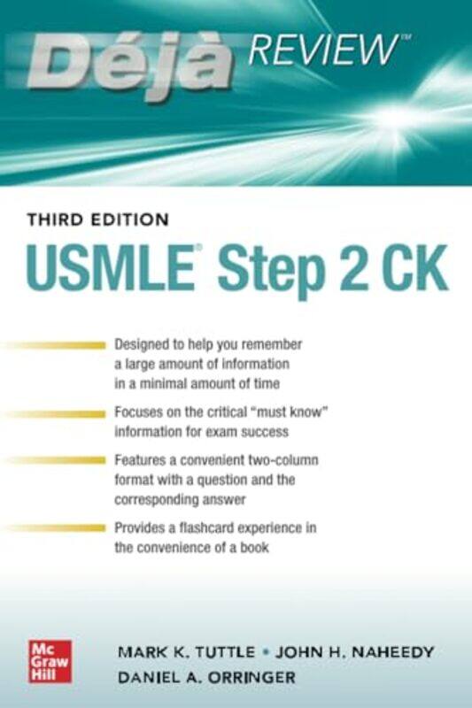 

Deja Review Usmle Step 2 Ck Third Edition By Mark Tuttle -Paperback