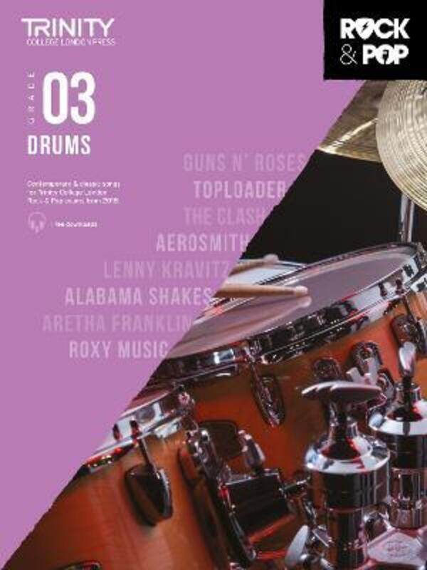 Trinity College London Rock & Pop 2018 Drums Grade 3,Paperback, By:Trinity College London