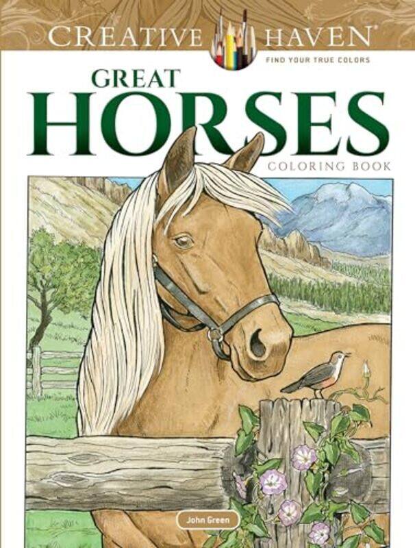 

Creative Haven Great Horses Coloring Book by John Green - Paperback