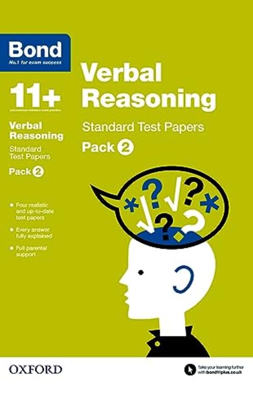 Bond 11+ Verbal Reasoning Standard Test Papers Pack 2 by Down, Frances - Bond 11+ Paperback