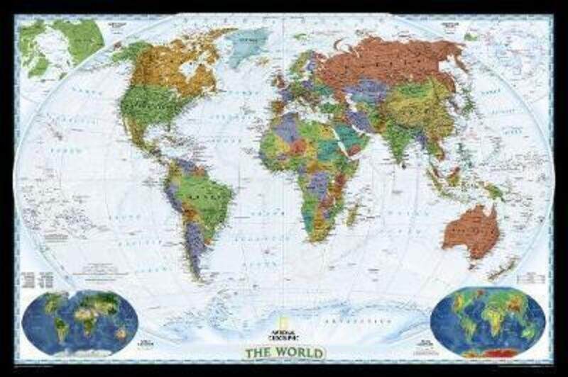 

World Decorator, Laminated: Wall Maps World.paperback,By :National Geographic Maps