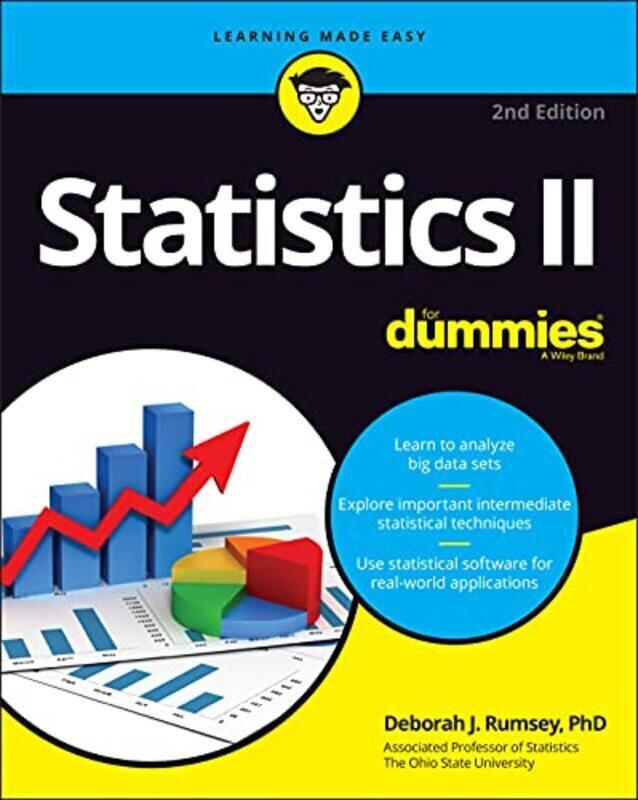 

Statistics II For Dummies Paperback by Rumsey, Deborah J.