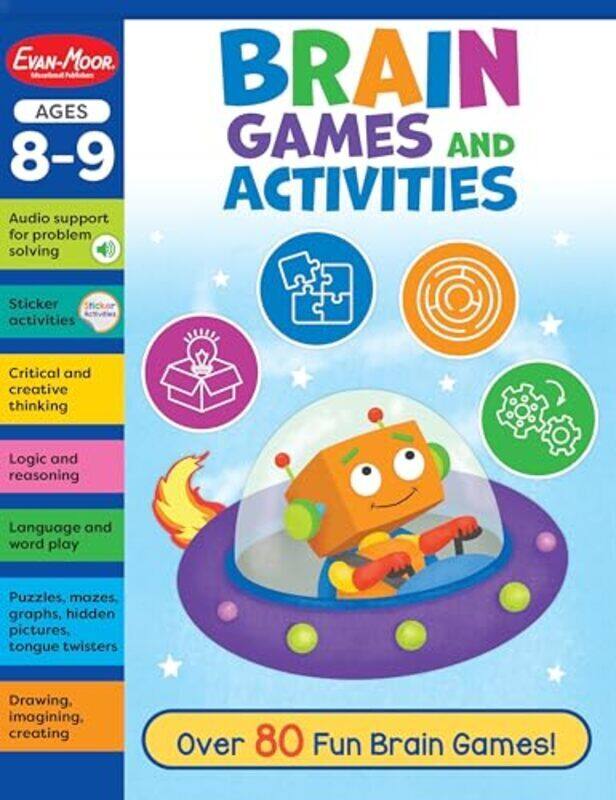 

Brain Games And Activities Ages 8 9 Workbook By Evan-Moor Corporation - Paperback