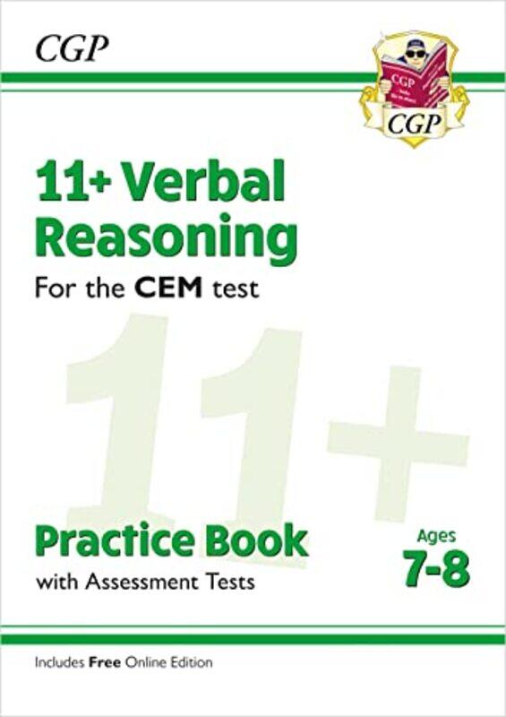 

11+ CEM Verbal Reasoning Practice Book & Assessment Tests - Ages 7-8 (with Online Edition),Paperback by CGP Books - CGP Books