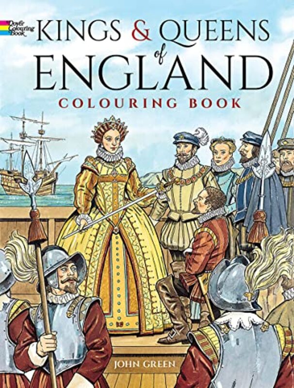 Kings and Queens of England Coloring Book,Paperback by Green, John