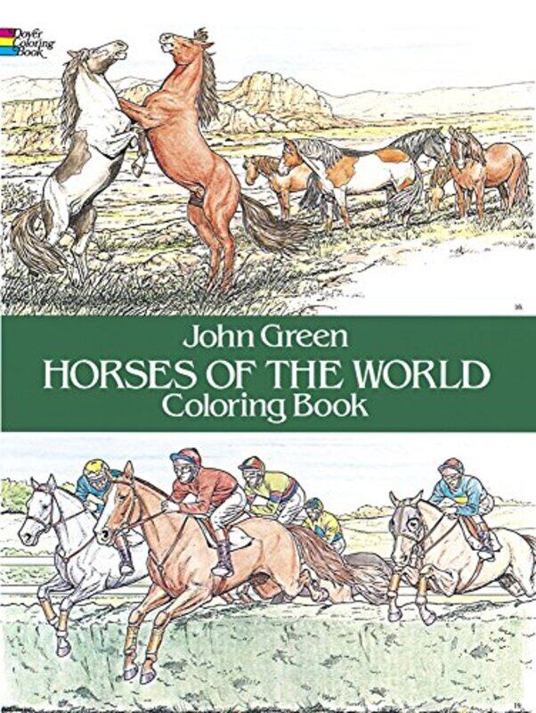 

Horses of the World Colouring Book by John Green-Paperback