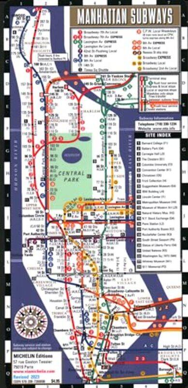 

Streetwise Manhattan Bus Subway Map By Michelin - Hardcover
