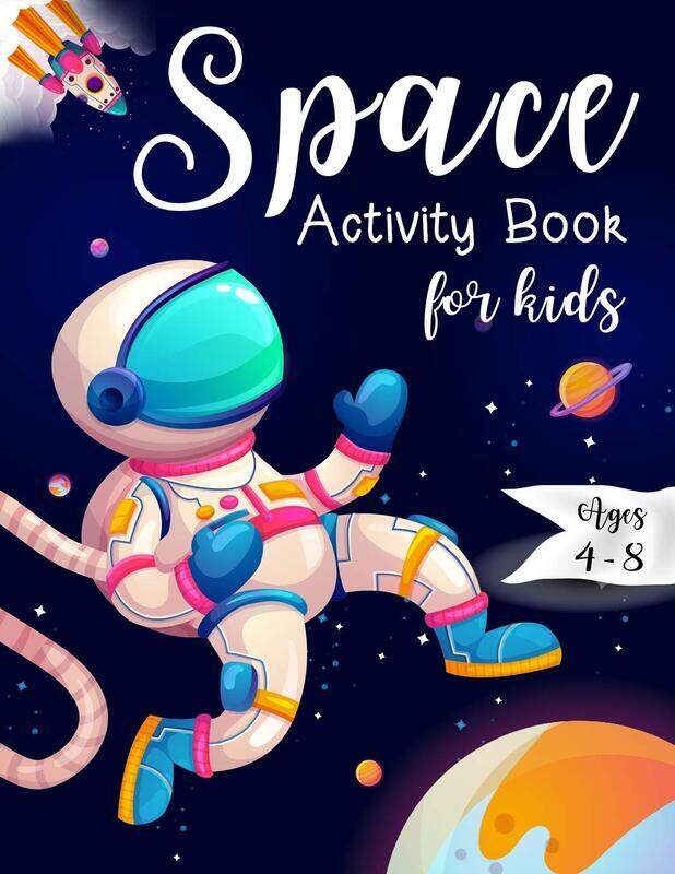 

Space Activity Book for Kids Ages 4-8: Space Mazes Game, Cut and Glue Game and Coloring Page, Paperback Book, By: K Imagine Education