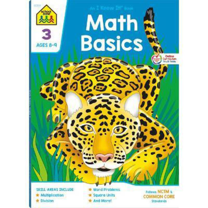 

School Zone Math Basics Grade 3 Workbook, Paperback Book, By: School Zone