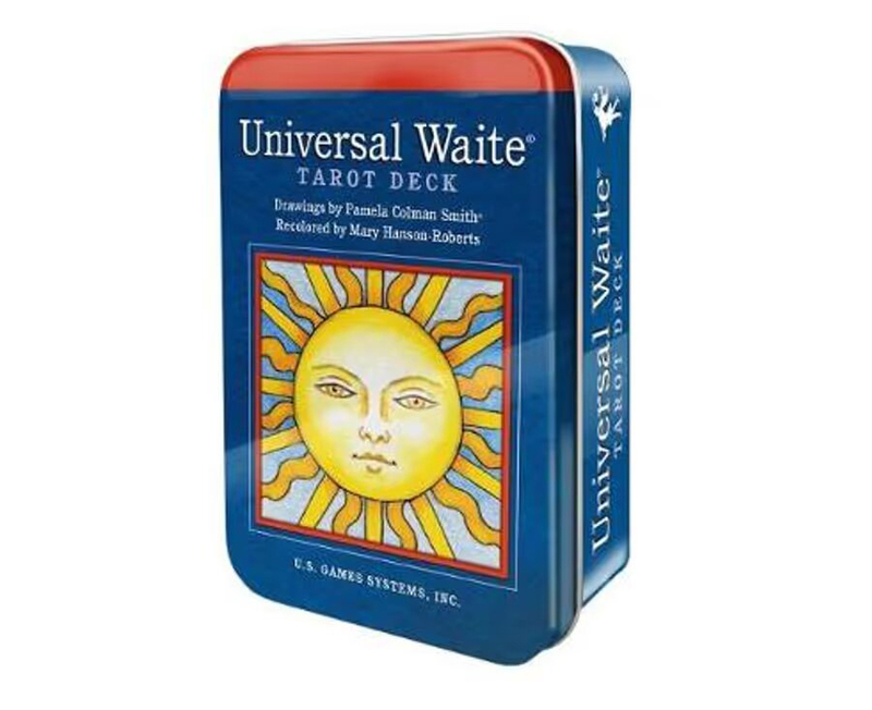 Universal Waite Tarot Deck In a Tin, Flash Cards, By: Mary Hanson-Roberts