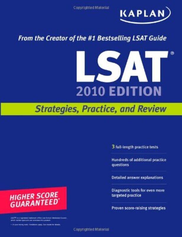 

Kaplan LSAT 2010 Edition: Strategies, Practice, and Review, Paperback Book, By: Kaplan