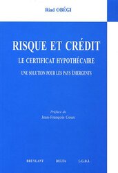 Risque et Credit. le Certificat Hypothec,Paperback,By:Obegi Riad