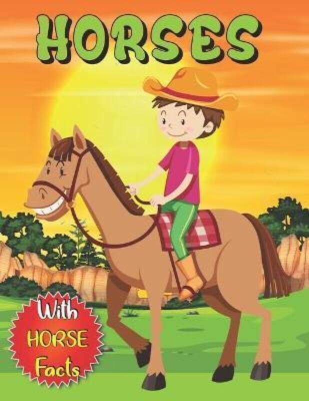 

Horses: Coloring book for kids with many facts about horses . The perfect gift for kids to color bea,Paperback,ByGreen, Dan