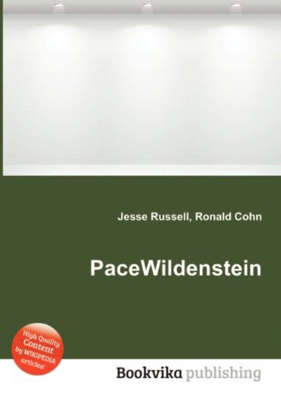 

Pacewildenstein by Jesse RussellRonald Cohn-Paperback