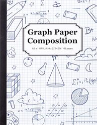 Graph Paper Composition Notebook: Math & Science Composition Book, Quad Ruled 5x5 Grid Paper, Paperback Book, By: Math Wizo