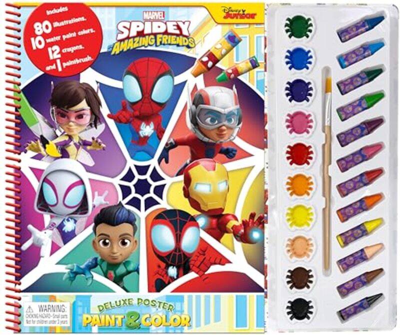 

Marvel Spidey And Amaz Friends Deluxe Poster Paint And Color,Paperback By Publishing, Phidal