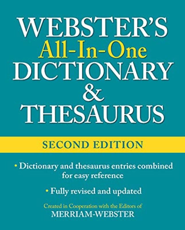 Websters Allinone Dictionary & Thesaurus, Second Edition By Merriam-Webster - Hardcover