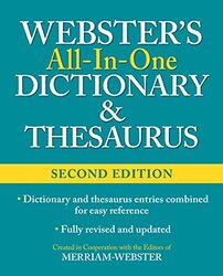 Websters Allinone Dictionary & Thesaurus, Second Edition By Merriam-Webster - Hardcover
