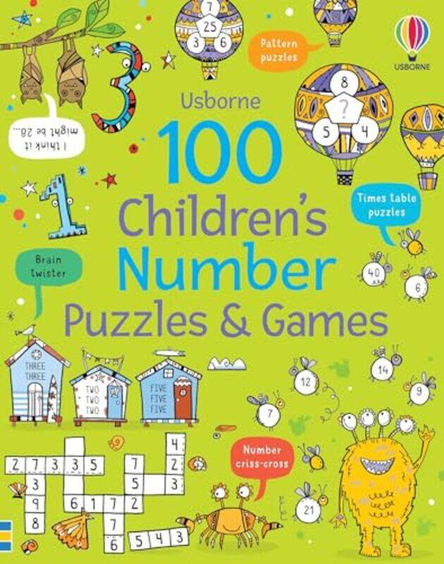 

100 Childrens Number Puzzles And Games, Paperback by Clarke, Phillip - Twins, Pope