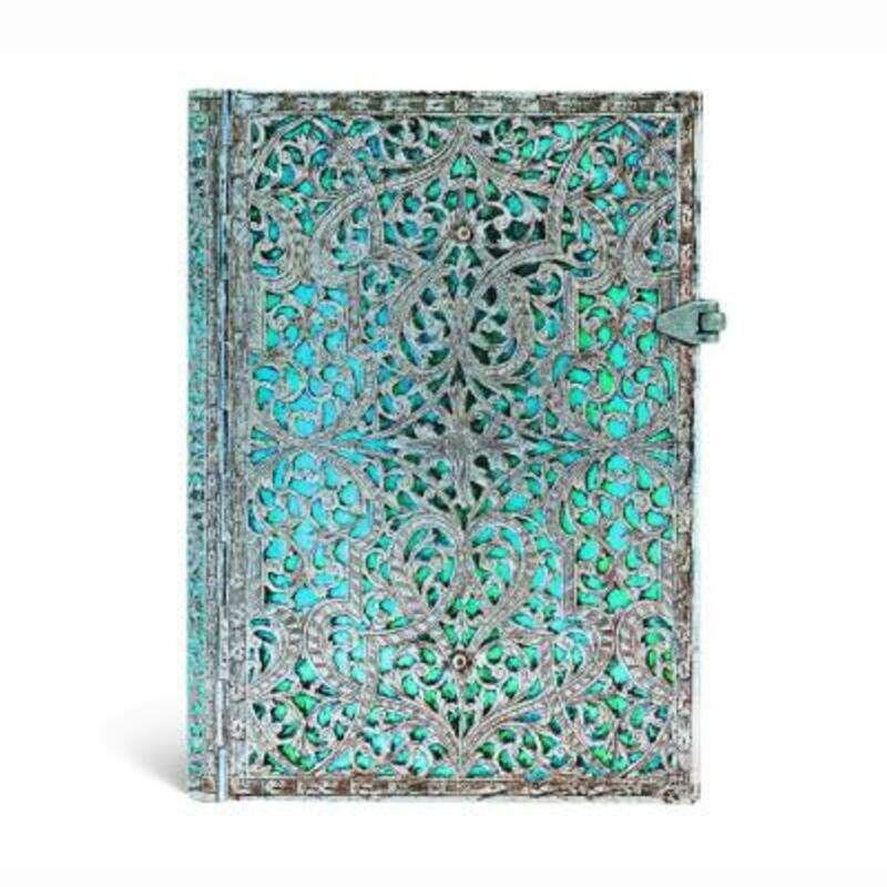 

Silver Filigree, Maya Blue, Midi, Lin,Paperback,ByPaperblanks
