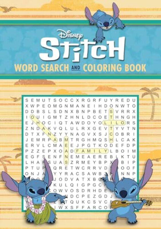 

Disney Stitch Word Search And Coloring By Thunder Bay - Paperback