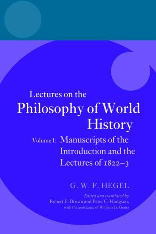 

Hegel Lectures On The Philosophy Of World History Volume I-Paperback