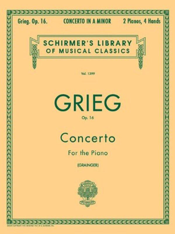 

Concerto For The Piano By Grieg Edvard - Paperback