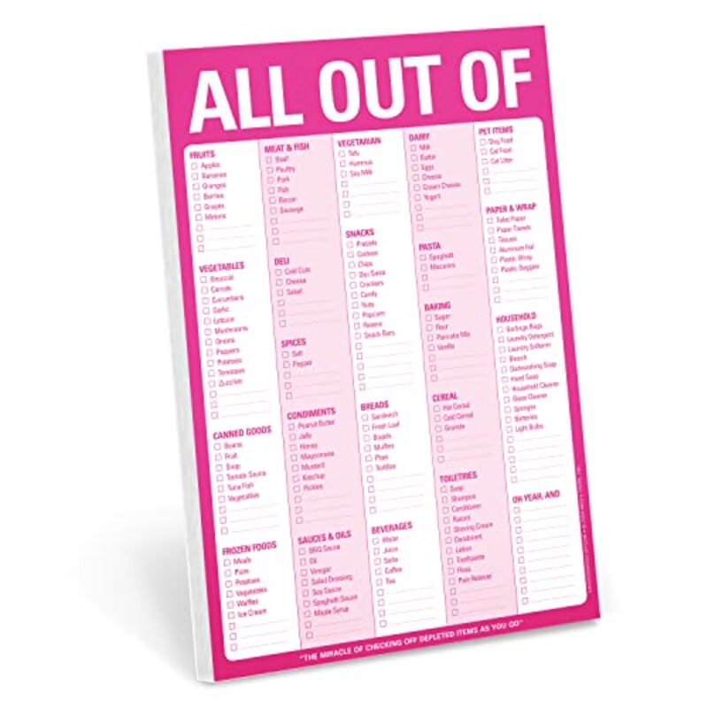 Knock Knock Pad All Out Of Pad Pink With Magnet By Knock Knock - Paperback