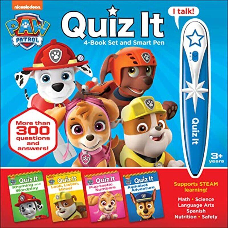 

Paw Patrol Quiz It 4Book Set And Smart Pen by Pi Kids Paperback