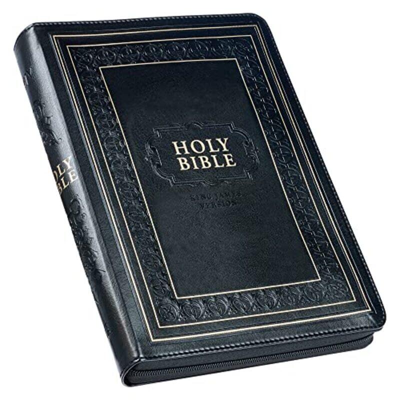 

Kjv Holy Bible Giant Print Fullsize Faux Leather Wthumb Index And Ribbon Marker Red Letter Edition,Paperback By Christian Art Gifts