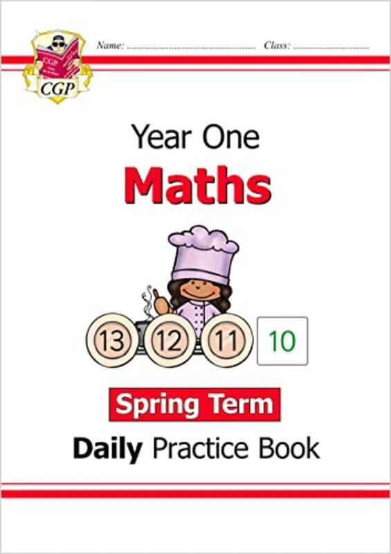 

Ks1 Maths Daily Practice Book Year 1 Spring Term by CGP Books - CGP Books -Paperback