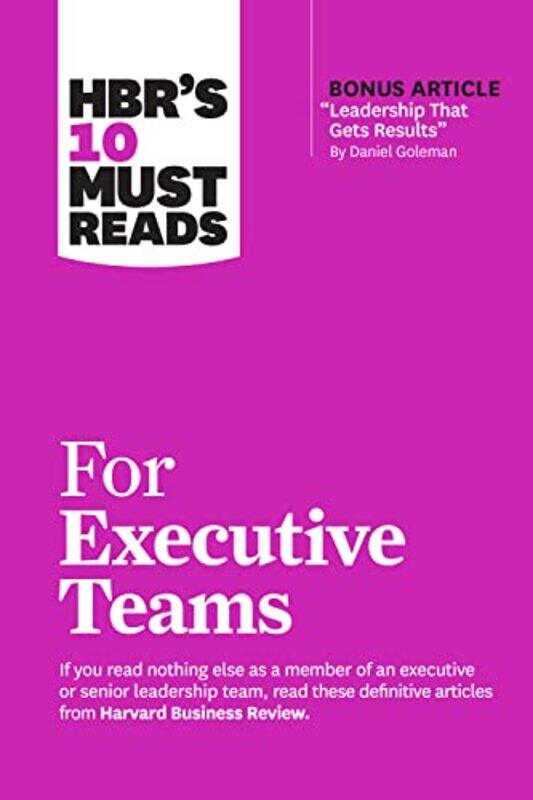 

HBR's 10 Must Reads for Executive Teams (with bonus article "Leadership That Gets Results" By Daniel,Paperback,by:Review, Harvard Business