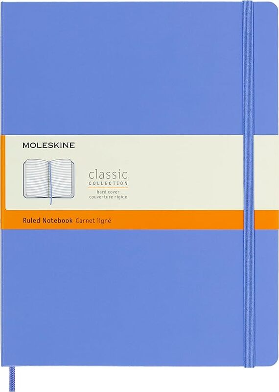 Moleskine Extra Large Ruled Hardcover Notebook Hydrangea Blue by Moleskine..Paperback