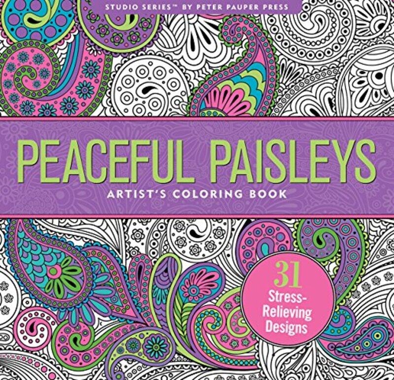 

Peaceful Paisleys Adult Coloring Book,Paperback By Peter Pauper Press Inc