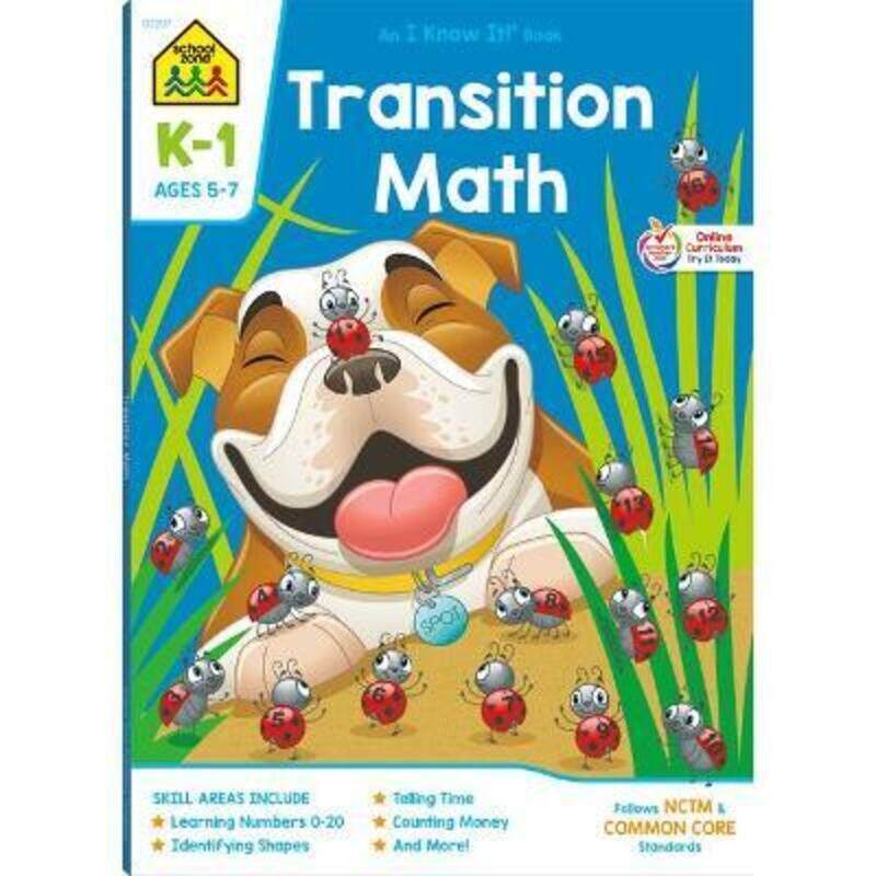 

School Zone Transition Math Grades K-1 Workbook,Paperback,BySchool Zone Publishing