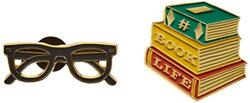 Book Buds Twin Pins: Two Enamel Pins, By: Chronicle Books