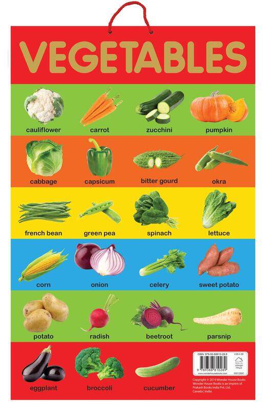 

Vegetables - Early Learning Educational Posters: Perfect for Kindergarten, Nursery and Homeschooling, Paperback Book, By: Wonder House Books