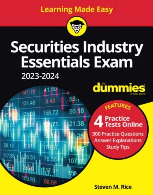 

Securities Industry Essentials Exam 2023-2024 For Dummies with Online Practice , Paperback by Rice