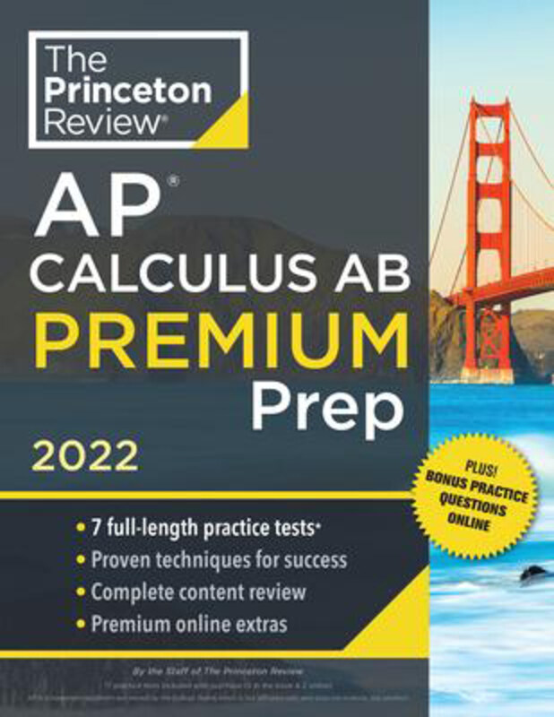 

Princeton Review AP Calculus AB Premium Prep, 2022, Paperback Book, By: Princeton Review
