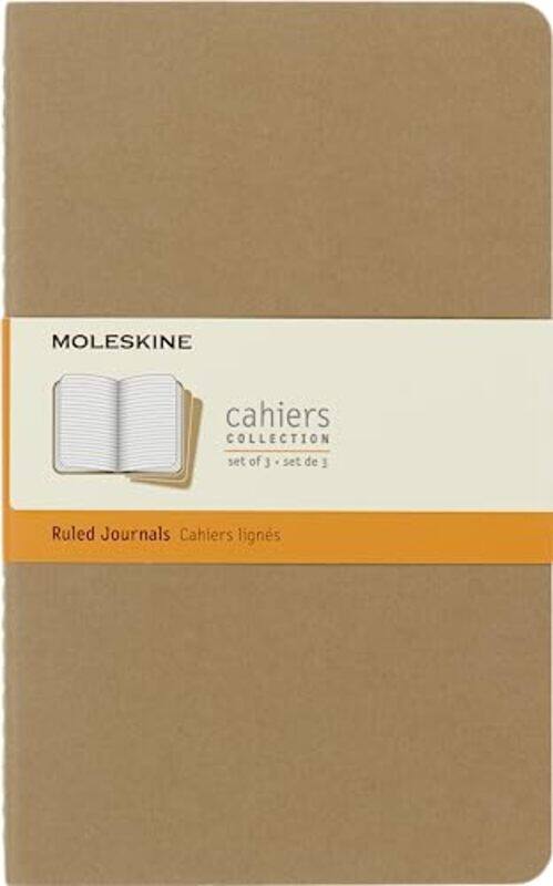 

Moleskine Ruled Cahier L Kraft Cover 3 Set,Paperback By Moleskine