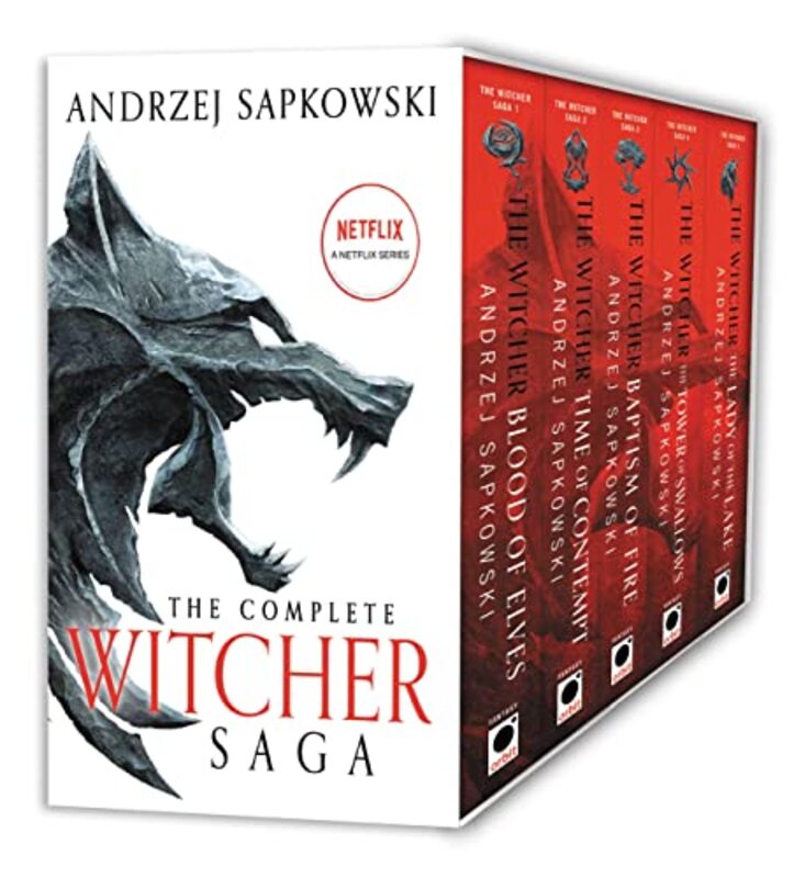 The Witcher Boxed Set Blood Of Elves The Time Of Contempt Baptism Of Fire The Tower Of Swallows By Sapkowski, Andrzej - Stok, Danusia - French, David Paperback