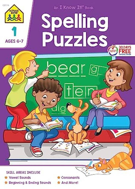 Spelling Puzzles Grade 1-Workbook , Paperback by School Zone Publishing - Syswerda, Jean E - Hoffman, Joan (John Jay College of Criminal Justice, USA