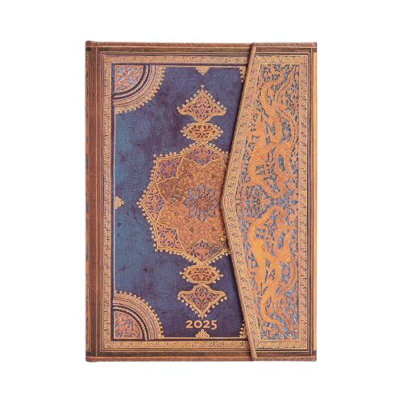 

Safavid Indigo Safavid Binding Art Midi 12month Verso Hardback Dayplanner 2025 Wrap Closure by Carolyn Taylor-Hardcover