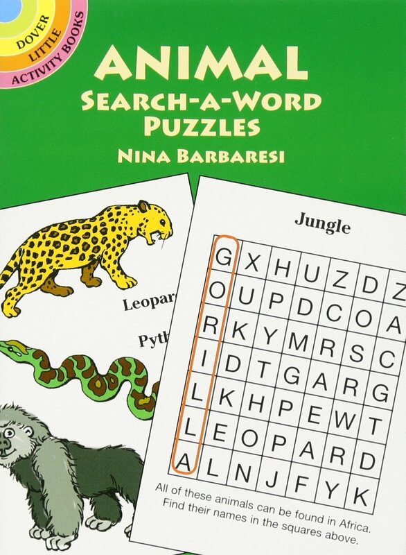 Animal Search-a-Word Puzzles, Paperback Book, By: Nina Barbaresi